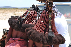 Hairstyle and jewelry play a significant role among the Himba