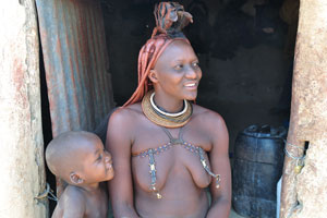 A funny Himba woman