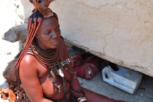A serious Himba woman