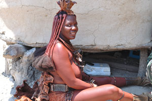 A smiling Himba woman
