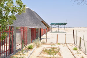 This is the entrance gates for the vehicles at the Namibia Lodge 2000 and Safaris