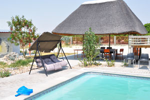 A rest zone is inside the Namibia Lodge 2000 and Safaris