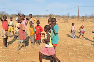 We met these children near C41 road while travelling from Opuwo to Oshakati