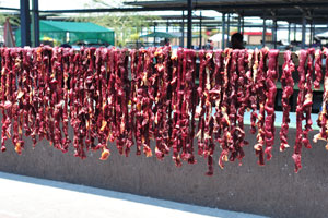 Dried meat is for sale at Dr. Frans Aupa Indongo Open Market
