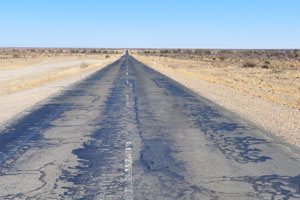 The road from Windhoek to Keetmanshoop is covered with smooth and comfortable asphalt
