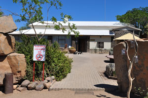 An inscription located in the front of the Quivertree Forest office reads “You are entering a non smoking zone”