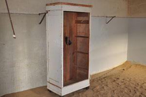 This wooden wardrobe is situated in one of the Kolmanskop's houses