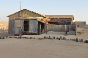 The stately homes of Kolmanskop have been nearly demolished by the wind