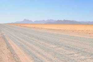 This section of C27 road is situated just few kilometres from Sesriem Campsite