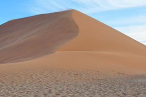 Dune 45 is a star dune in the Sossusvlei area of the Namib Desert