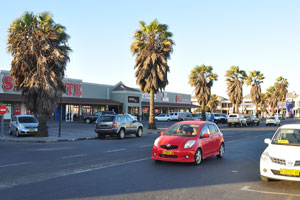 This is Sam Nujoma Avenue in the area of Spar Supermarket grocery store