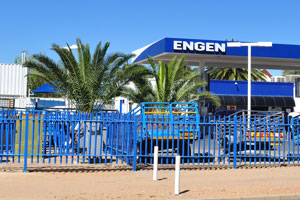 This Engen gas station is located on Jasper street
