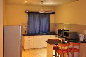 This is the kitchen in the Emerald B&B