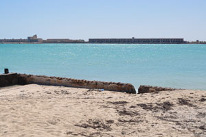 The Al Ghariya Resort Qatar as seen from Al Ghariya Open Beach