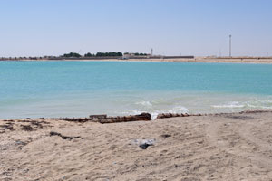 The Al Gharya Resort as seen from Al Ghariya Open Beach