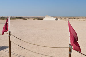 The small monument is situated near Al Zubara Fort