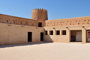 This is the inner courtyard of Al Zubara Fort