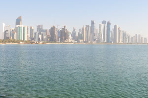 Doha Downtown as seen from West Mound-Skyline observation platform