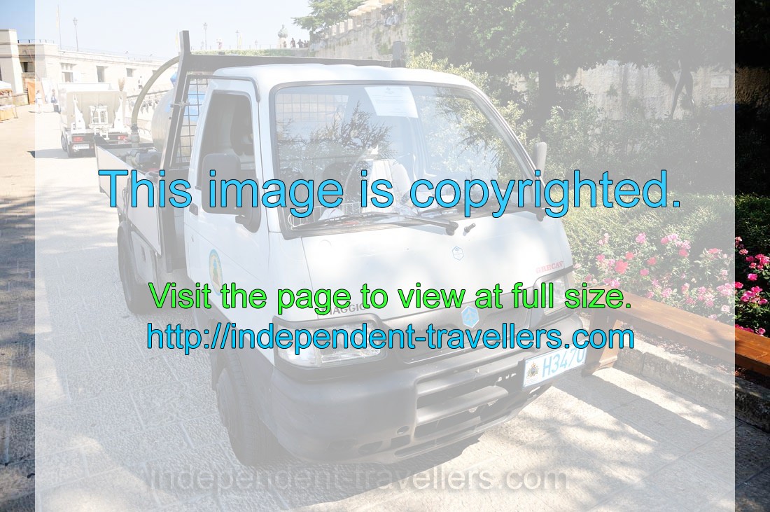 This Piaggio vehicle has a car registration plate of San Marino