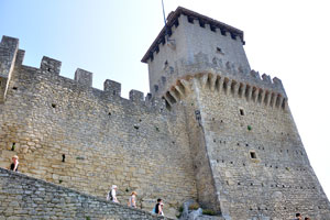 The splendid tower of the Guaita fortress