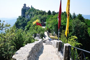 This breathtaking walkway leads to the Cesta fortress