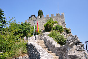 The wall of Guaita fortress