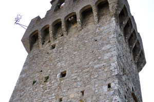 The medieval tower of Montale is square