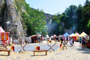 Piazzale Cava Antica is in the time of the festival of “The Medieval Days”