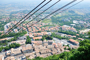 San Marino has an excellent funicular that connects the capital with Borgo Maggiore