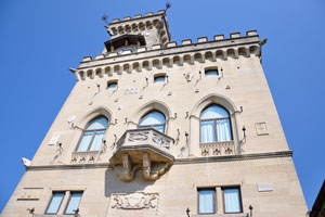 The facade of the Public Palace “Palazzo Pubblico”