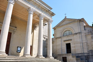 The facade of the St. Peter's church
