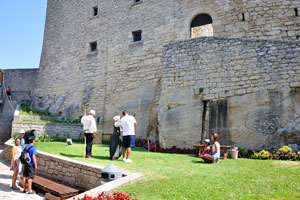 It seems that there are some theatrical performers inside the Guaita fortress
