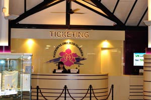 Here you can buy the tickets to the National Orchid Garden