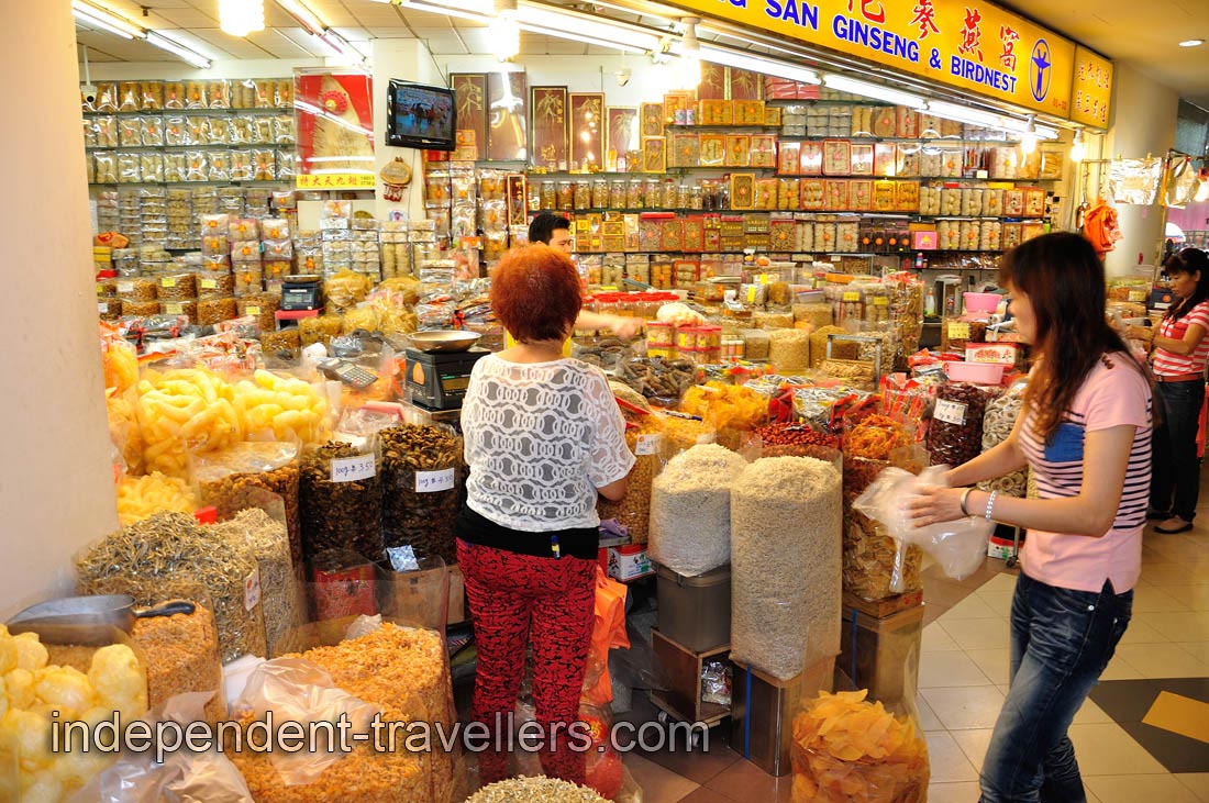 Seafood assortment in the Eng San Ginseng & Birdnest shop