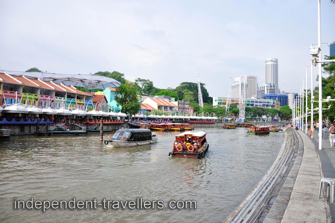 Canning lane is found on the opposite bank of the Singapore river