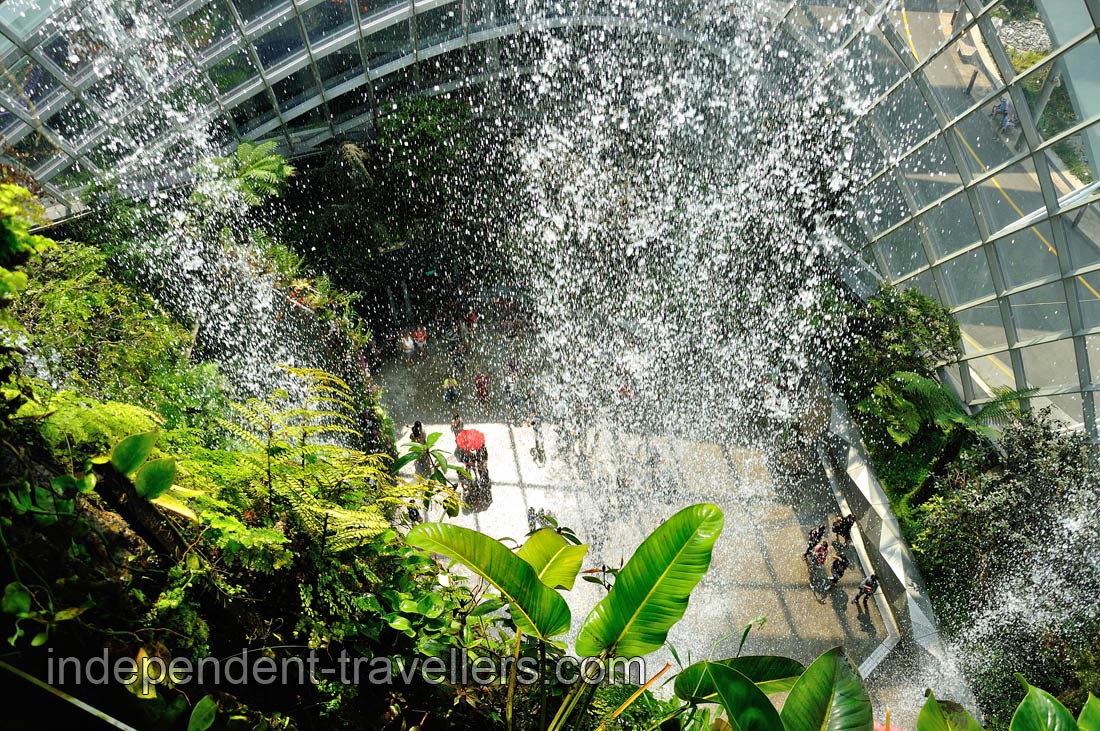 35-meter man-made waterfall