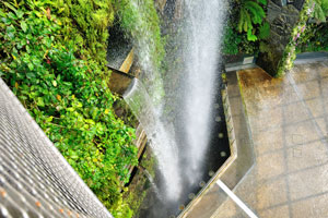 Waterfall View is a stop point where visitors can view a cascading waterfall