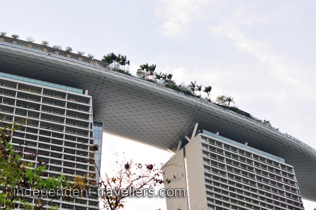 Top part of Marina Bay Sands