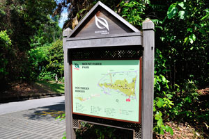 Map and information board about Mount Faber Park
