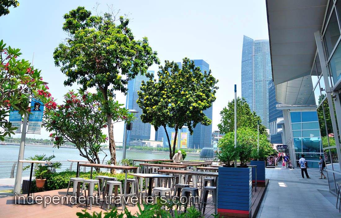 Forlino is a European restaurant at One Fullerton. We are located at the front of this restaurant now