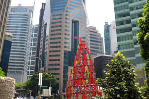 18 meters high “Momentum” is a giant sculpture which looks like a Christmas Tree