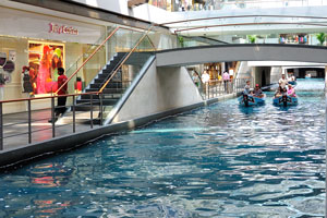 Water canal in “The Shoppes at Marina Bay Sands”