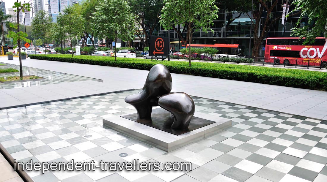 Unusual sculpture with a fantastic shapes on Scotts Rd