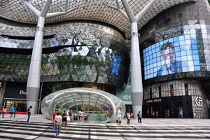ION Orchard entrance to the MRT station “Orchard”