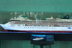 Miniature of the marine vessel “Norwegian star” in the Maritime Experiential Museum