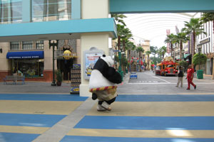 Kung Fu Panda named “Po” is dancing