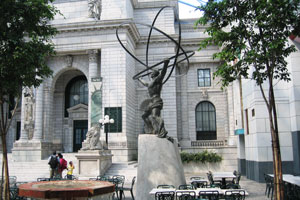 Copy of the Atlas statue, the original of which is set in front of Rockefeller Center in New York