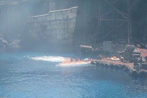 Waterworld - pyrotechnics with the flame