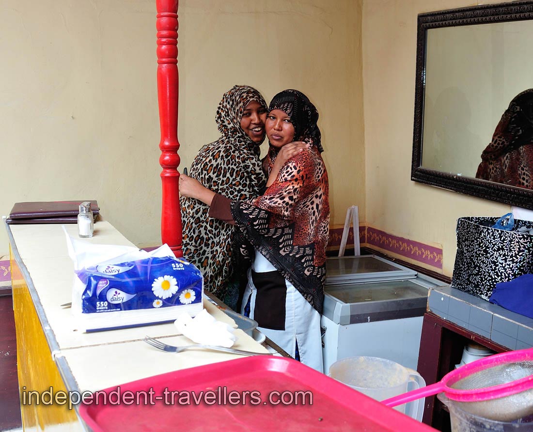 Two working women from the Oriental hotel