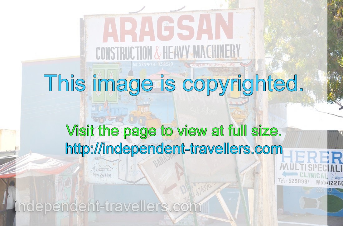 ARAGSAN Construction & Heavy Machinery roadside advertising